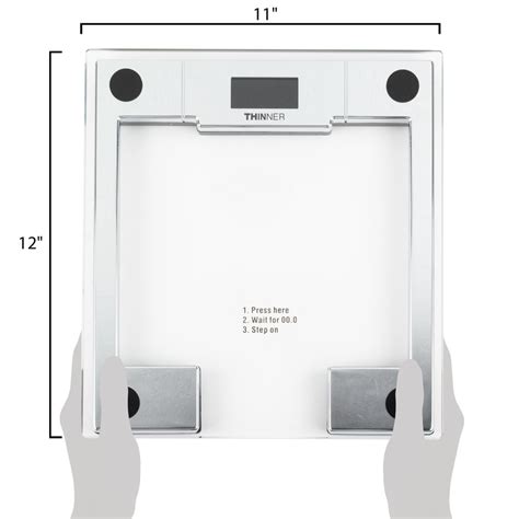 Conair MS 8140WH Thinner Digital Glass Scale With Chrome Frame