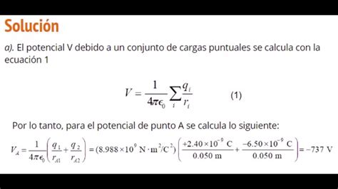 Ejercicio Sobre Potencial Eléctrico Youtube