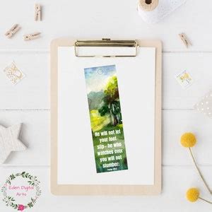 Psalm 121 Bookmarks Prayer of Protection and Blessings, Printable PDF Bible Verse Christian ...