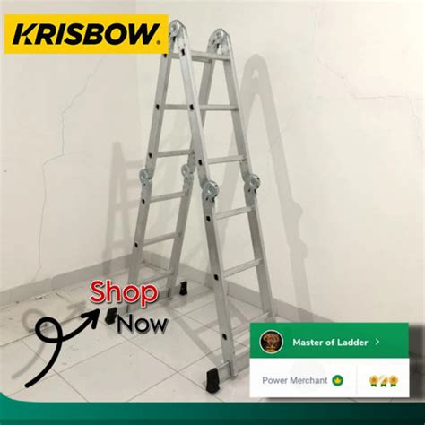 Jual Krisbow Tangga Lipat Aluminium Multifungsi 3 3 Mtr Multipurpose