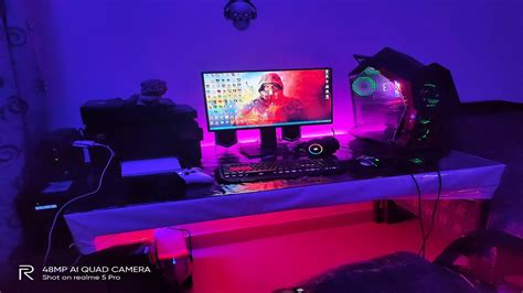 Gaming Setup Room Tour 2021 Ultimate Small Room Setup YouTube