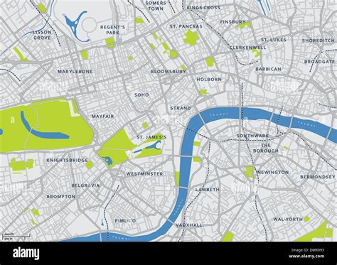 Map of central london Stock Vector Images - Alamy