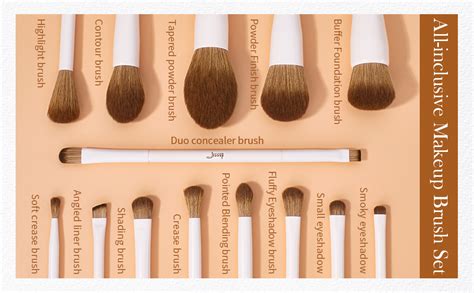 Jessup Makeup Brushes 14pcs Make Up Brushes Premium Synthetic Makeup Brush Set For Contour