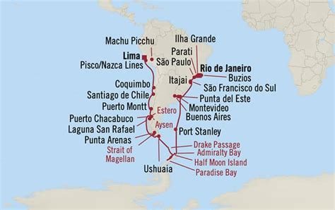 Oceania Cruises 36 Days From Lima Machu Picchu Callao Peru To Rio De