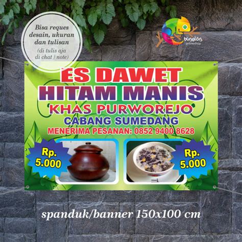 Jual Spanduk Banner Es Dawet Kab Bandung Bunglon Onlineshop