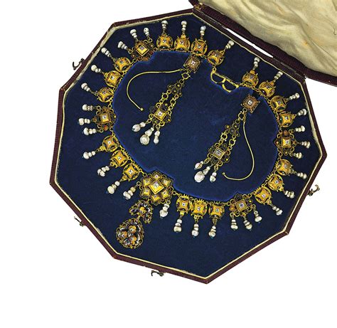 A Suite Of Late 17thearly 18th Century Gold Pearl And Enamel