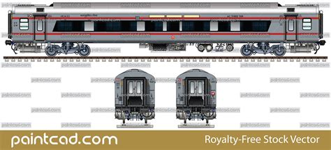 AC LHB Coach With Bezel Less Window And Two Red Bands