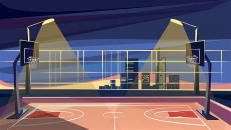 Basketball Court Cartoon Background 3053701 Vector Art At Vecteezy