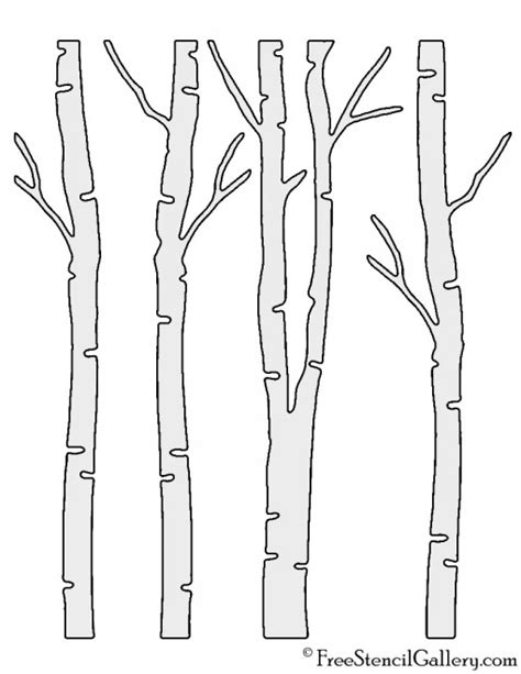 Birch Tree Stencil | Free Stencil Gallery