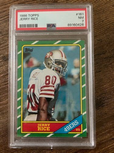 1986 Topps Football Complete Set With Jerry Rice RC PSA 7 Newly