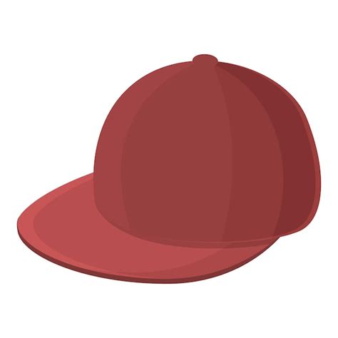 Premium Vector Red Fashion Cap Icon Cartoon Vector Hat Template View Wear