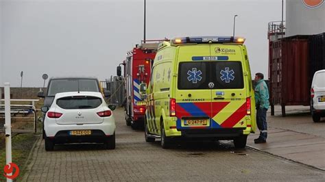 Brand aan boord van schip in Haven Lauwersoog 112 Fryslân