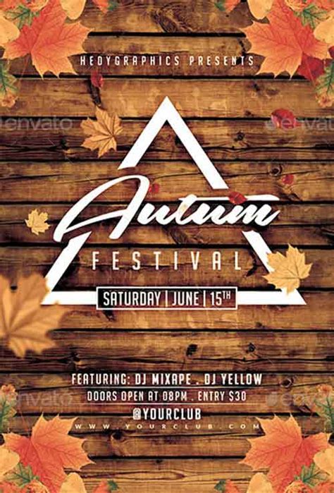 Autumn Festival Party Flyer Template Psd Club Flyer Ffflyer