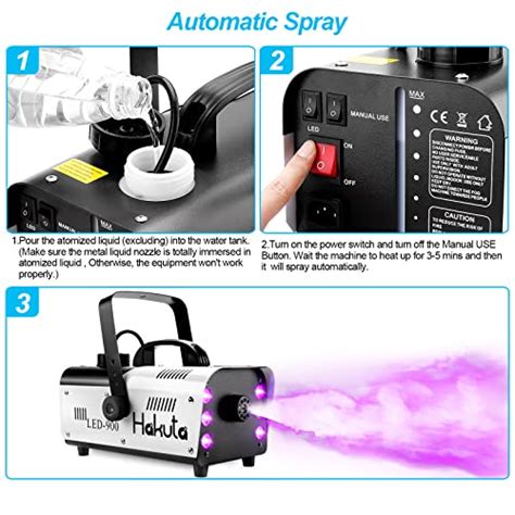 Fog Machine Hakuta W Automatic Spray Smoke Machine With Led