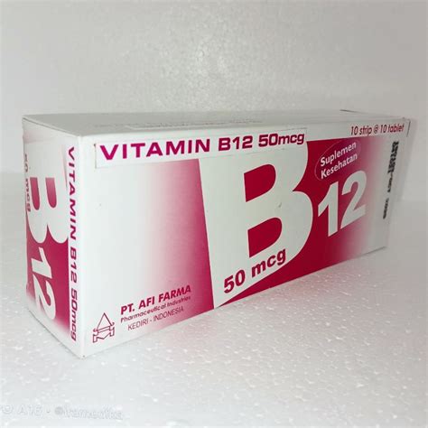 Jual VITAMIN B12 50mcg Suplemen Kesehatan 100tablet Shopee Indonesia