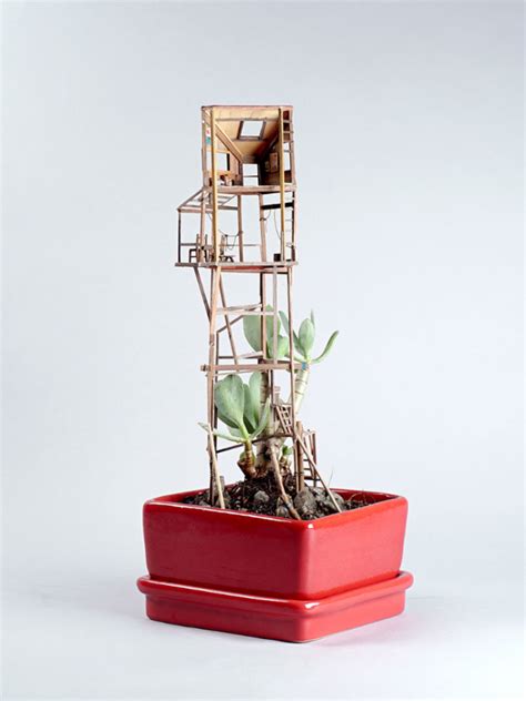 Artist Builds Tiny Treehouses For Houseplants The Joy Of Plants