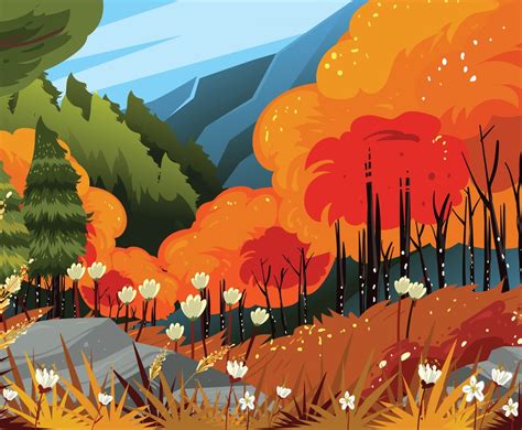 Fall Season Concept Vector Art Graphics Freevector