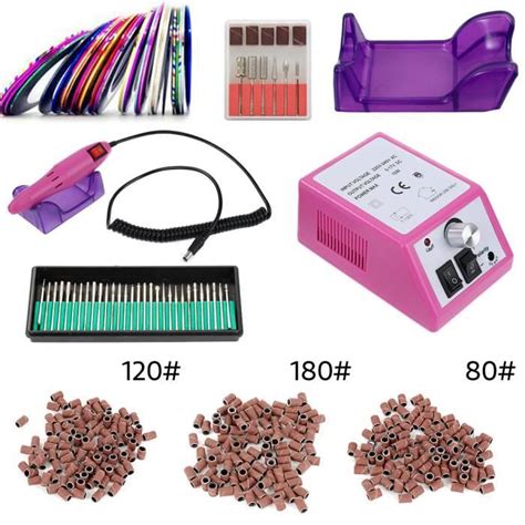 Rose Kit Ponceuse Prof Electrique Lime Ongles Manucure Pedicure Nail