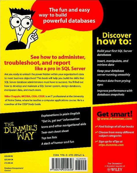 Microsoft SQL Server 2008 For Dummies By Mike Chapple Paperback