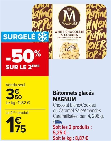 Promo Magnum B Tonnets Glac S Chez Carrefour Market