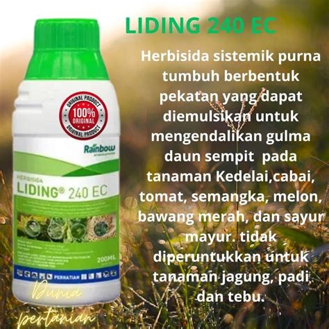 Jual Herbisida Liding 240 EC Isi 200 Ml Basmi Rumput Daun Sempit Aman