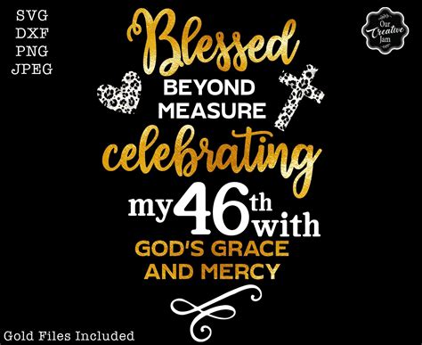 46th Birthday Svg 46th Birthday Svg For Women Blessed Etsy 46th