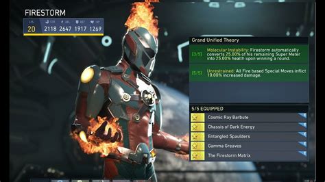 Injustice 2 Firestorm Grand Unified Theory Epic Gear Set Full Loadout