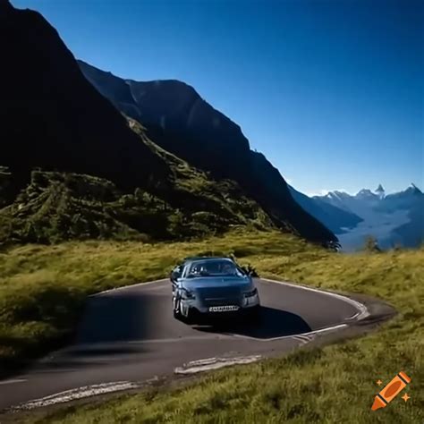 Emmanuel Macron Driving A Mazda Mx5 In The Mountains On Craiyon