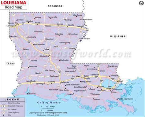 Map Of Louisiana Cities And Towns