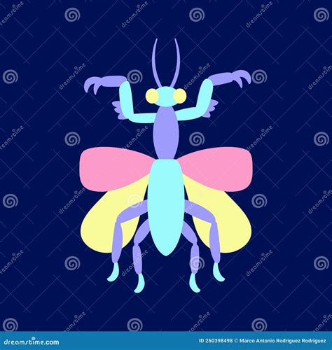 Isolated Pastry Colored Cricket Bug Icon Vector Stock Vector ...