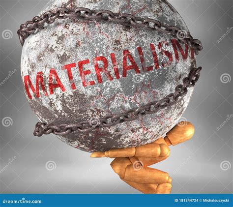 Materialism And Hardship In Life Pictured By Word Materialism As A