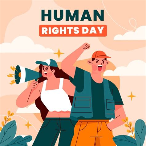 Free Vector Flat Illustration For Human Rights Day Celebration