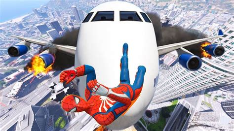 Unbelievable Gta 5 Plane Crashes And Spiderman Ragdolls Ep144 Youtube