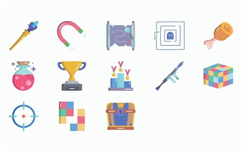 Video Game Elements Icon Set Vector Art At Vecteezy