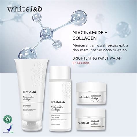 Jual Whitelab Brightening Face Series Krim Muka Wajah White Lab Paket