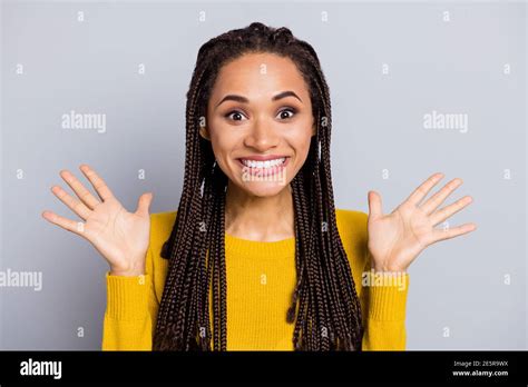 Photo Of Young Cheerful African Woman Happy Positive Smile Amazed