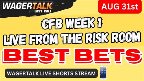 Best Bets In College Football Week 1 Picks Predictions Live From