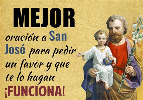 Mejor Oraci N A San Jos Para Pedir Un Favor Y Que Te Lo Hagan