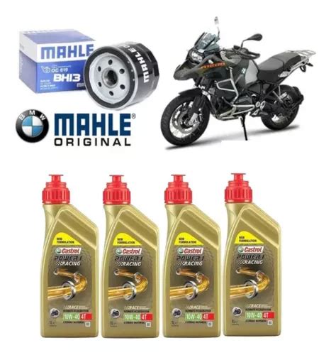 Castrol 10w40 Kit Troca De Óleo Bmw F800 Gs Mahle Oc619