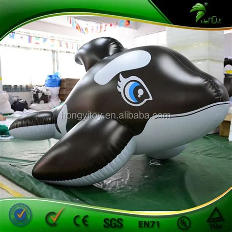 Inflatable Sexy Hongyi Black Whales With Sph Inflatable Ride On Water