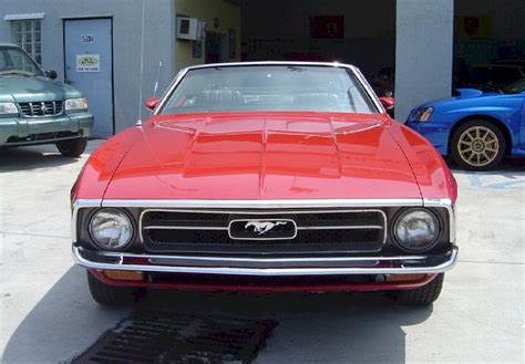 Bright Red 1971 Ford Mustang Convertible