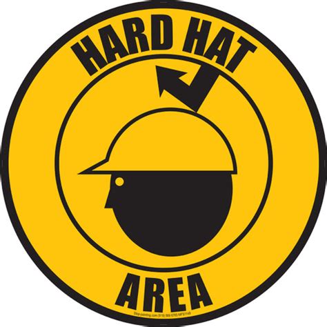 Hard Hat Area Floor Sign | Stop-Painting.com