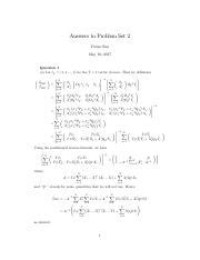 Problem Set2 2017 Solution Answers To Problem Set 2 Yixiao Sun May 10