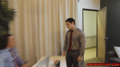 Office Workmates Andrew Miller And Paul Canon Having Bareback Anal Sex