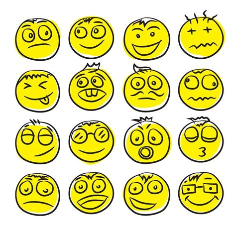 Funny Faces emoticon design, perfect for sticker and web icon design ...