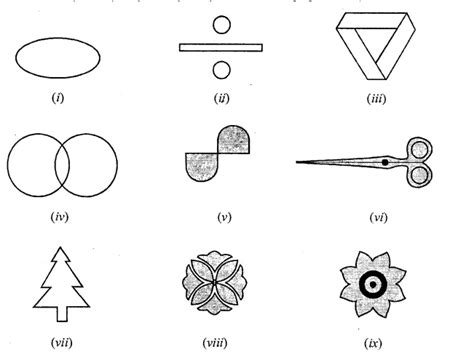 Draw the line (or lines) of symmetry, any, of the following pictures of playing cards and count ...