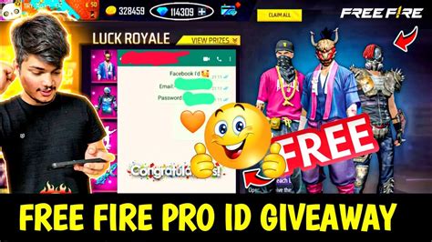 Free Fire Max Pro Id Giveaway Free Fire Id Giveaway Live Proof