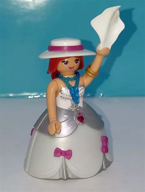 PLAYMOBIL FIGURE DAME Femme Robe De Mariée Costume De Fête Jupe EUR 4