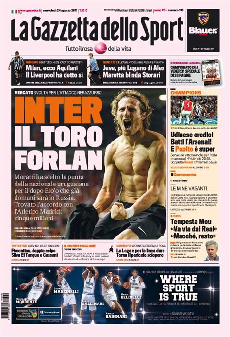 Forlan All Inter Quasi Fatta E Stasera Udinese Arsenal