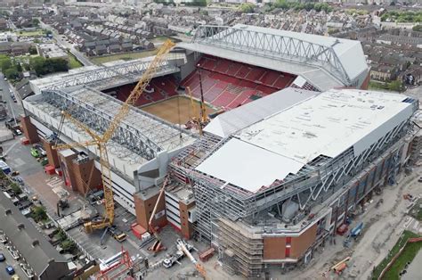 Latest Anfield Expansion Video And New Photos As Stadium Roof Removed